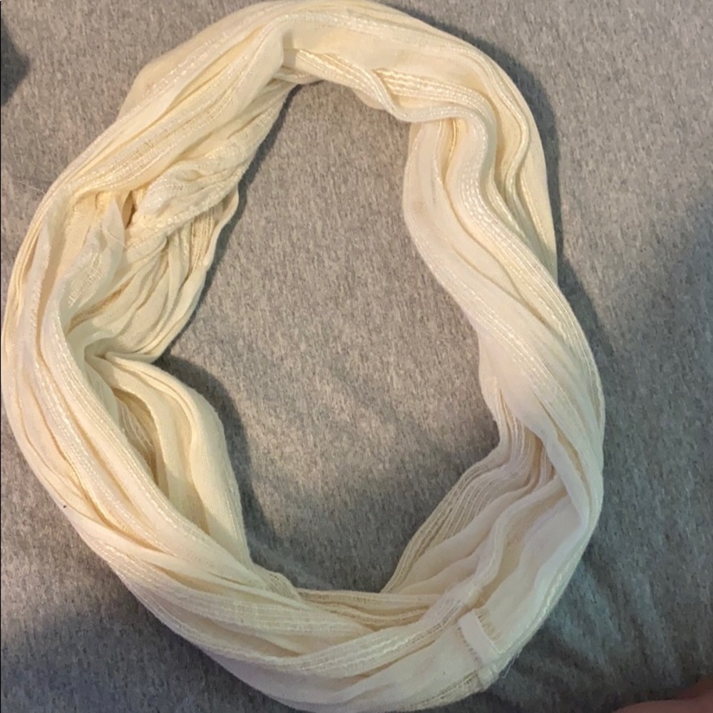 White lace infinity scarf